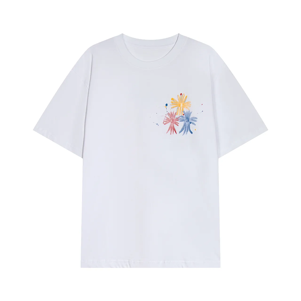 P160 Chrome Hearts Chrome Hearts Cross Painted Colorful Short Sleeves Size: SMLXL Color: Black White